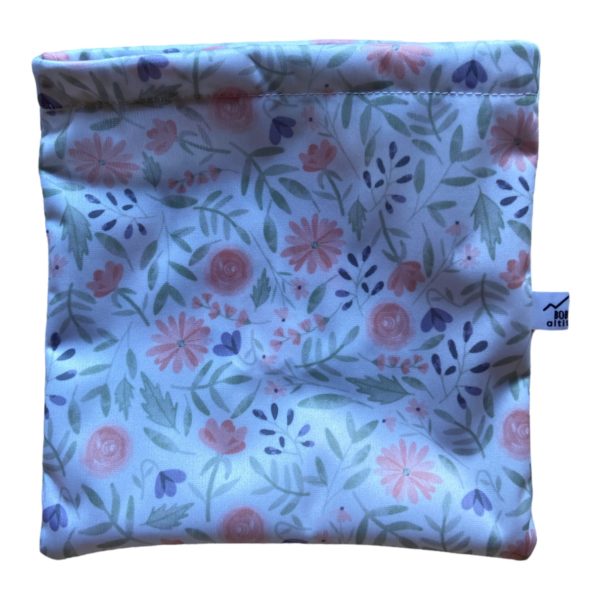 Sac de conservation fleurs roses
